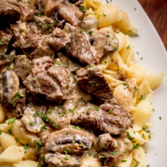 Instant Pot Beef Stroganoff