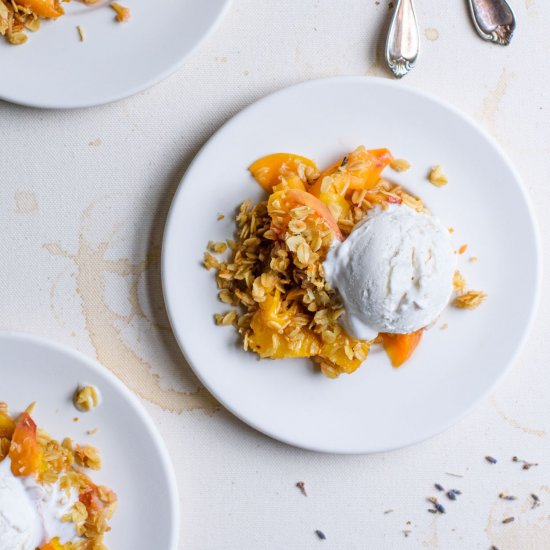 Lavender Peach Crisp