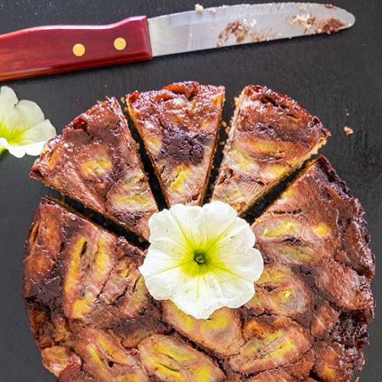 Choc Fudge Banana Upside Down Cake