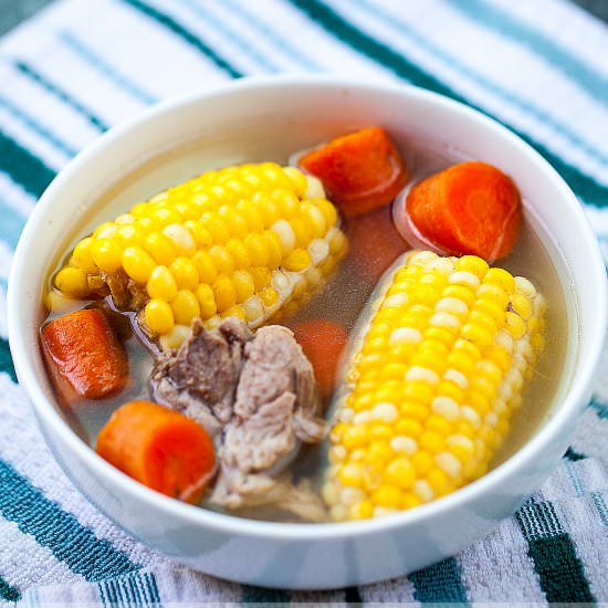 SWEET CORN CARROT PORK BONE SOUP