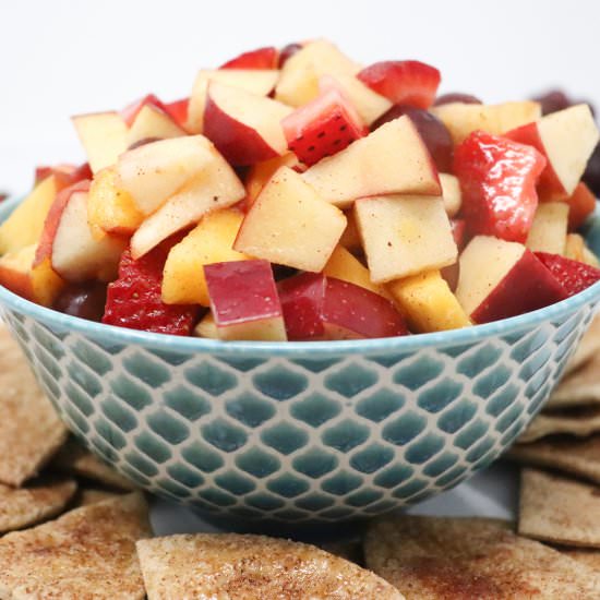 Fruit Salad With Cinnamon Chips