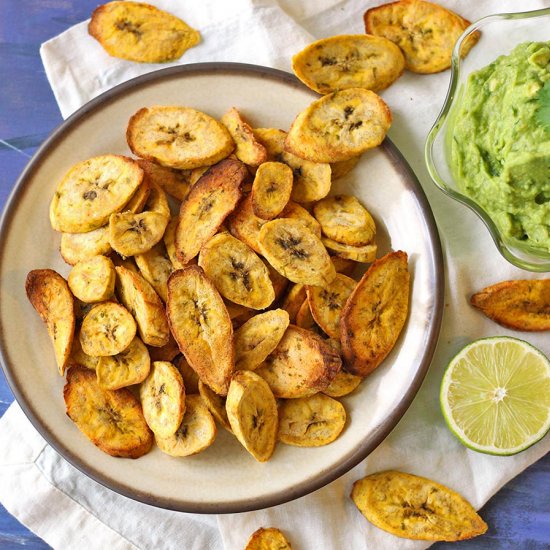 Air Fryer Plantains w Guac