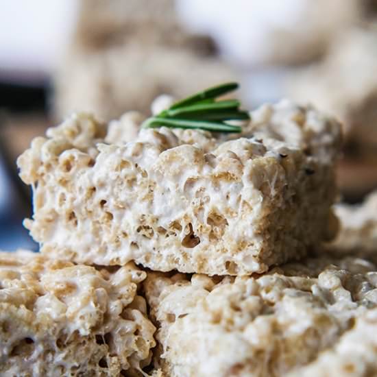 Rosemary Rice Krispie Squares