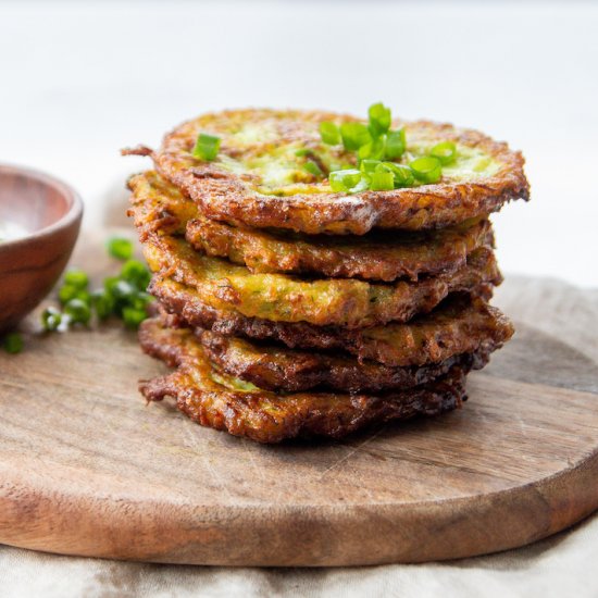 6 ingredients zucchini fritters