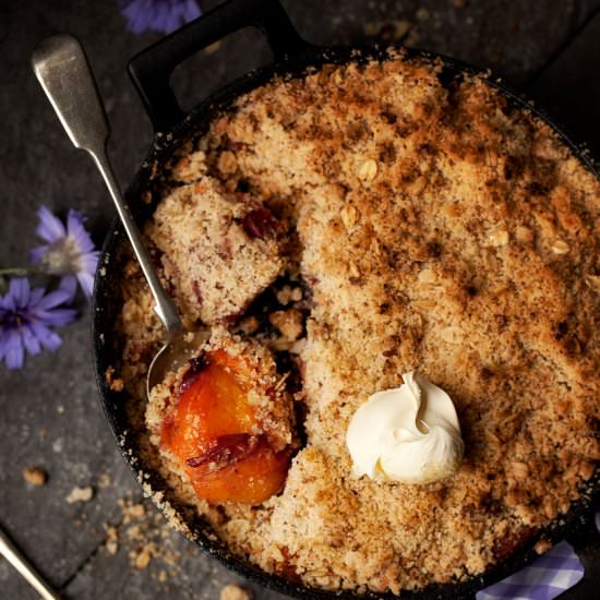 Bourbon Peach Crisp