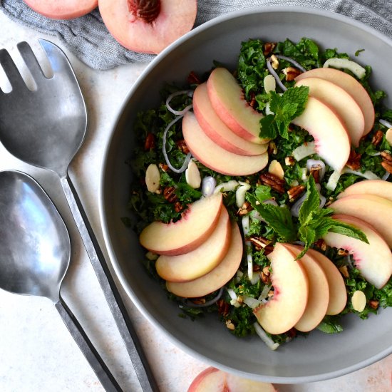 White Peach & Kale Salad