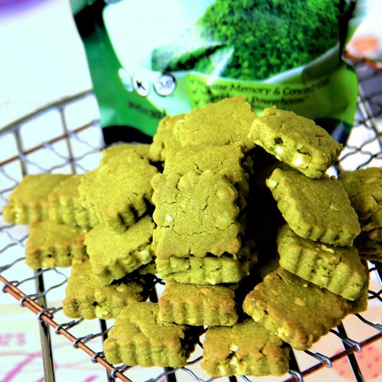 Matcha Almond Cookies