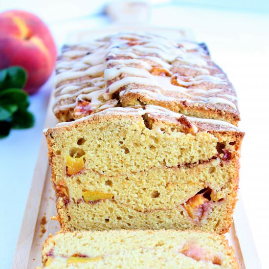 Gluten Free Peach Quick Bread