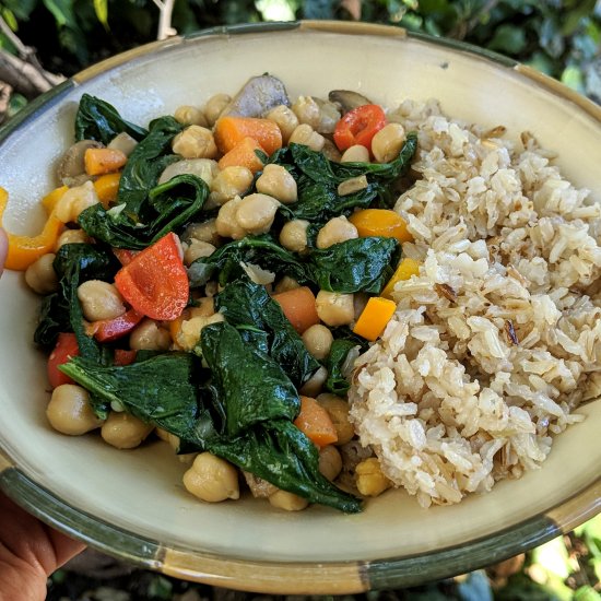 White Wine Curry with Chickpeas