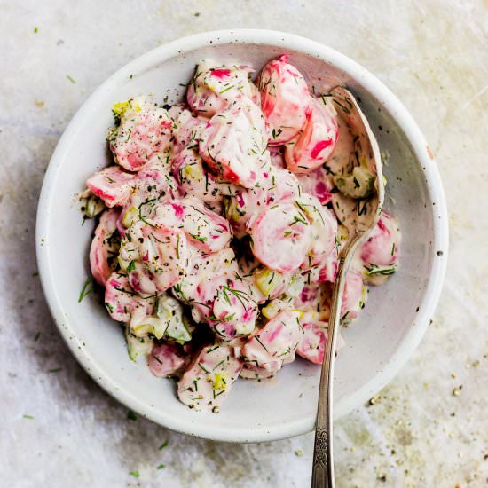 Keto Low-Carb Radish Potato Salad