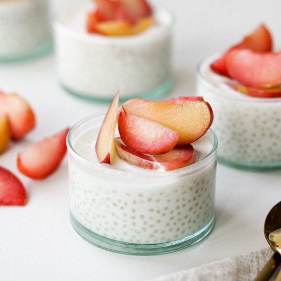 Coconut Sago with Pluots