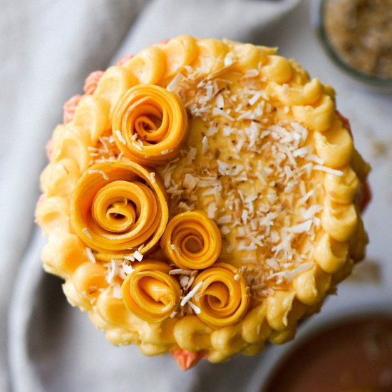 Coconut Cake with Mango Buttercream