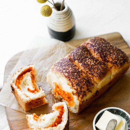 Cheesy Sambal Milk Bread