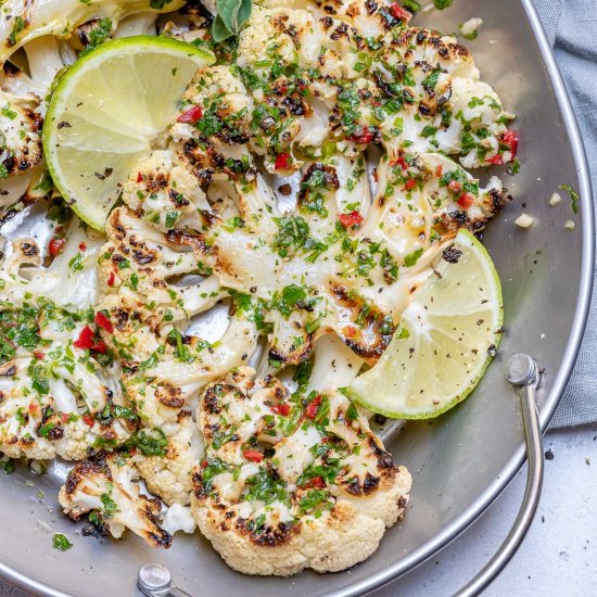 CHIMICHURRI GRILLED CAULIFLOWER STE