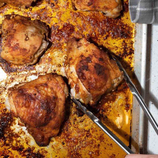 Sheet Pan Chicken Thighs with Yogur