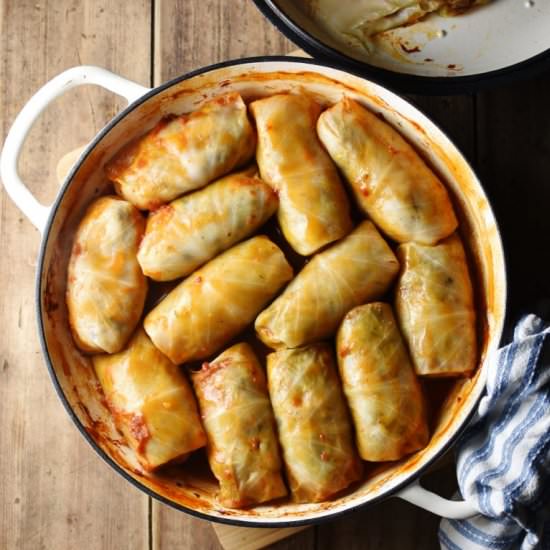 Vegan Mushroom Cabbage Rolls