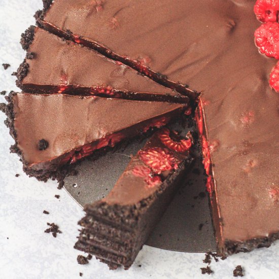 No-Bake Chocolate Raspberry Tart