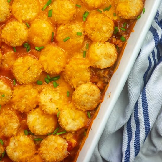 SLOPPY JOE TATER TOT CASSEROLE