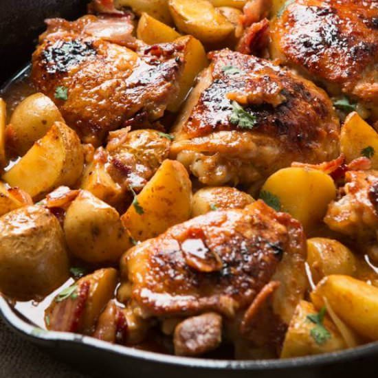 BRAISED DIJON CHICKEN AND POTATOES