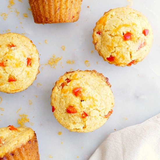 Bell Pepper and Cheddar Muffins