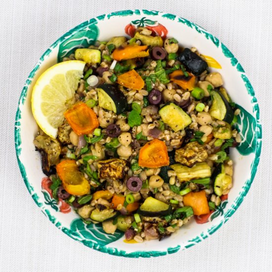 Roast Vegetable Salad with Farro