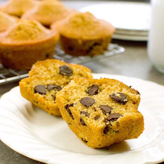 Sweet Potato Chocolate Chip Muffins