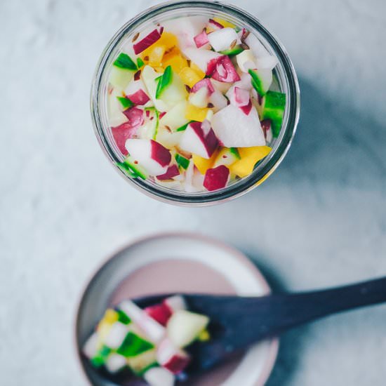 Fresh Radish Cucumber Salsa