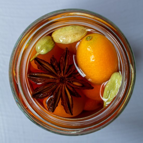 Spiced cumquat brandy