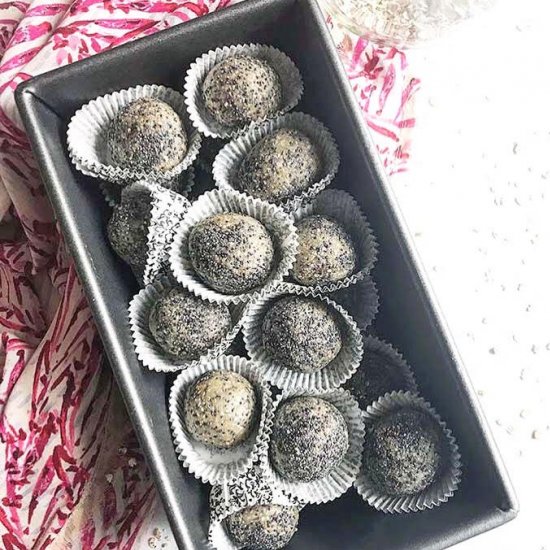 Healthy Lemon Poppy Bliss Balls