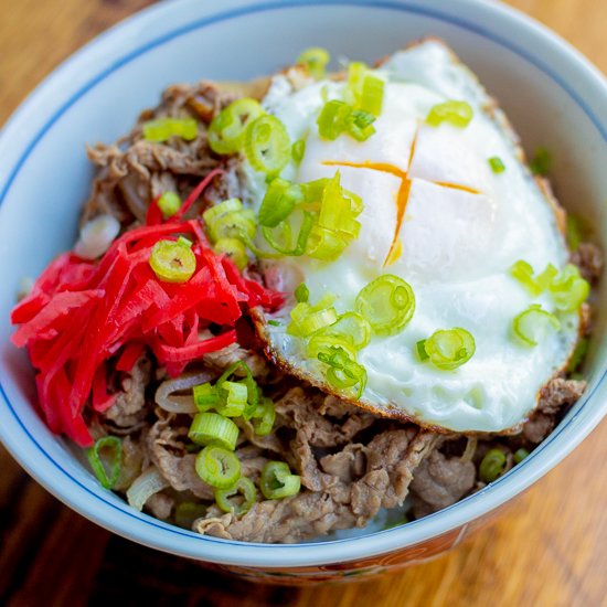 Japanese Gyudon Beef Bowl