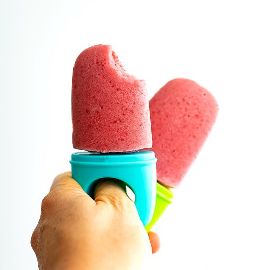 Healthy Strawberry Popsicles