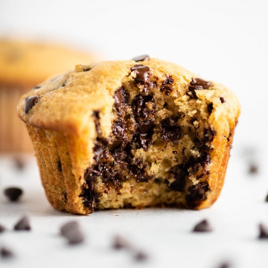 Greek Yogurt Chocolate Chip Muffins