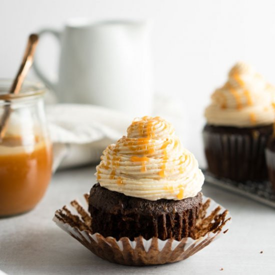 Caramel Chocolate Cupcakes