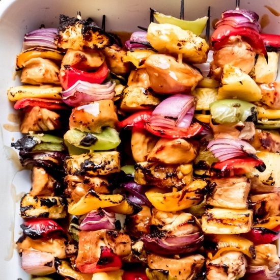 HAWAIIAN TERIYAKI CHICKEN SKEWERS