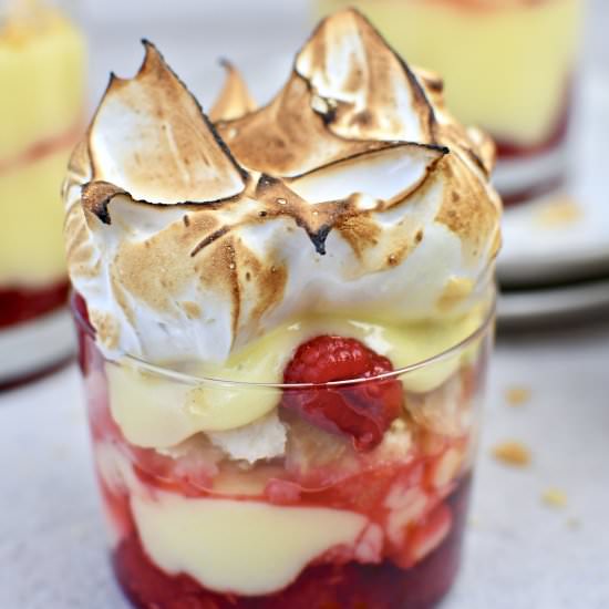 Raspberry-Lemon Cream Pie in a Cup