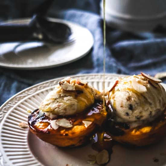 Grilled Peaches with Honey Drizzle