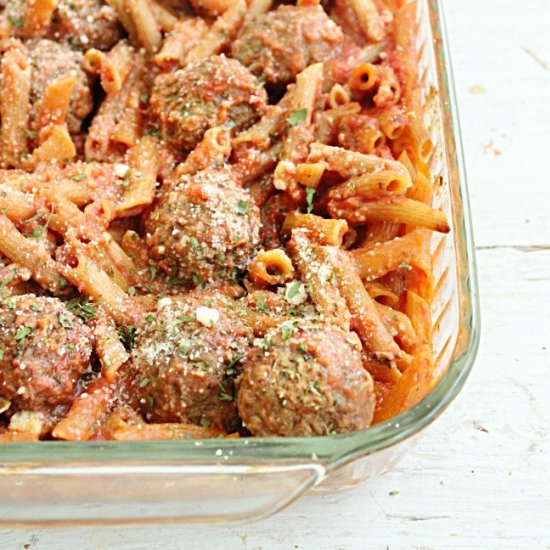 Penne and Meatballs