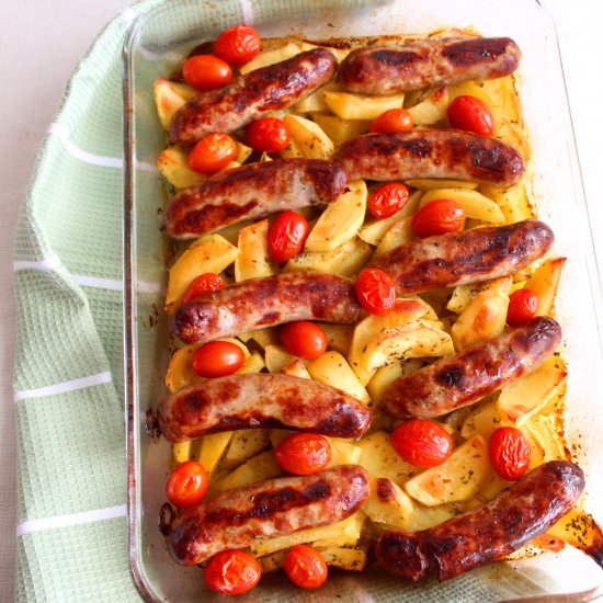 Chorizos & Potatoes Tray Bake