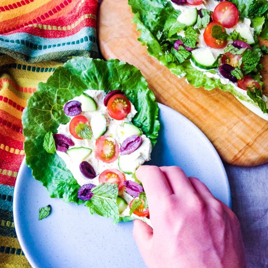 Raw Romaine Taco Boats