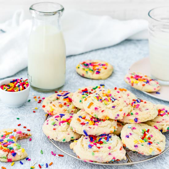 Eggless Funfetti Cookies