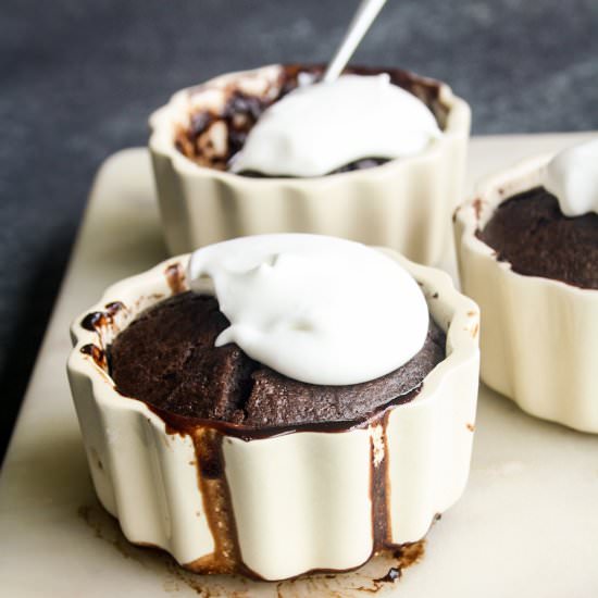 Chocolate Self Saucing Puddings