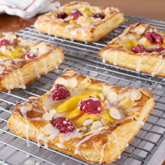 Peach and Raspberry Tartlets