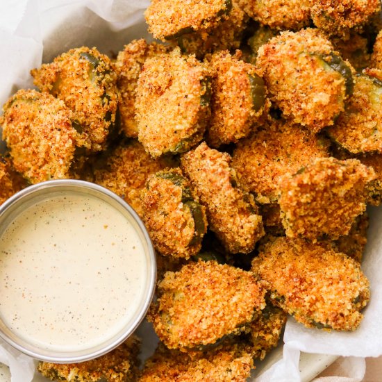 Keto Air Fryer Fried Pickles