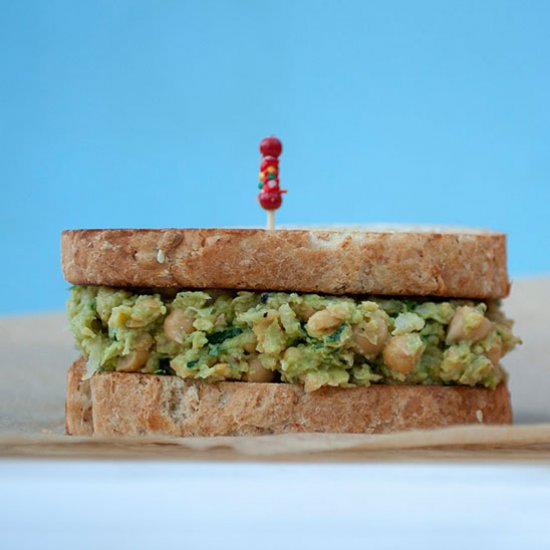 Herby Chickpea and Avocado Sandwich