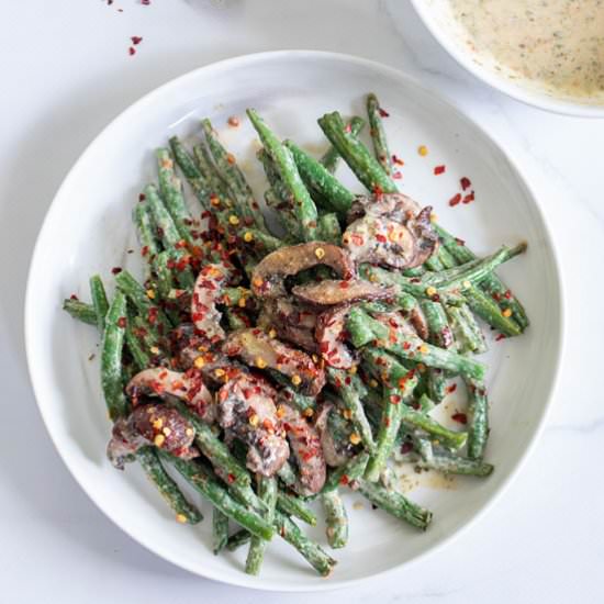 Oven Roasted Green Beans & Mushro