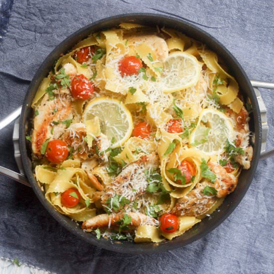 Simple Chicken Piccata Pasta