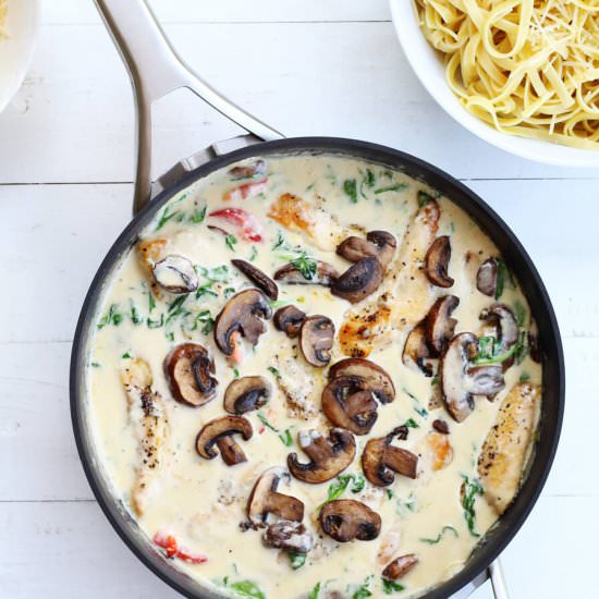 Creamy Garlic Mushroom Chicken