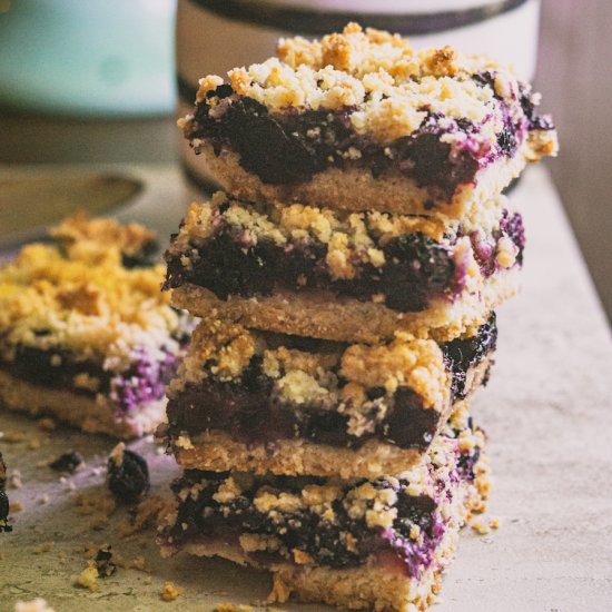 Healthy Blueberry Crumble Bars