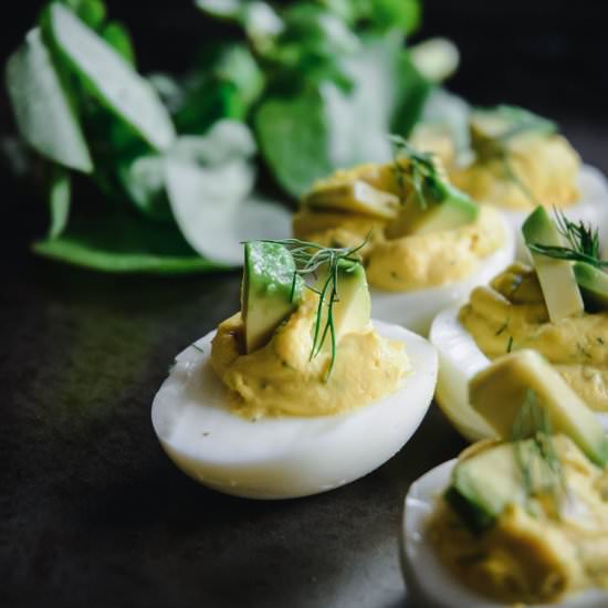 deviled eggs with avocado