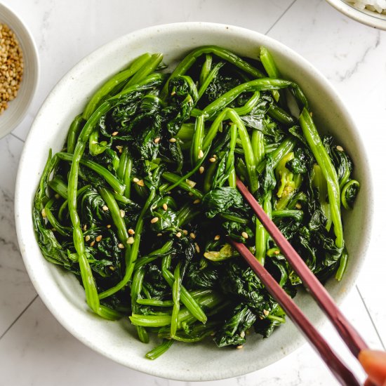 korean spinach side dish